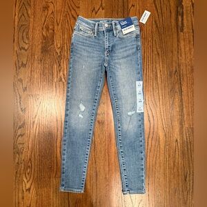 Old Navy NEW girls denim Jeggings blue jeans size 8 high rise stretch medium